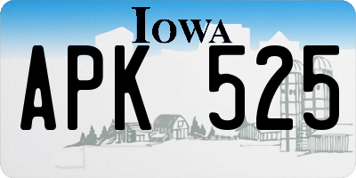 IA license plate APK525