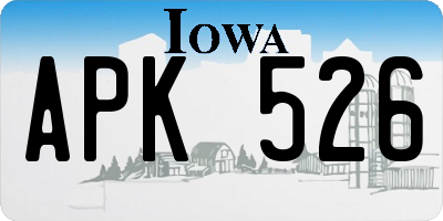 IA license plate APK526