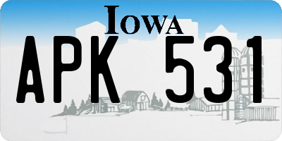 IA license plate APK531