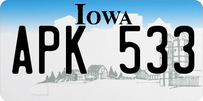 IA license plate APK533