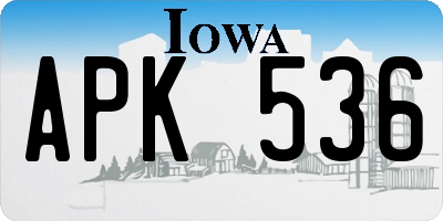 IA license plate APK536