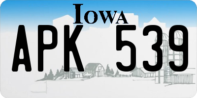 IA license plate APK539