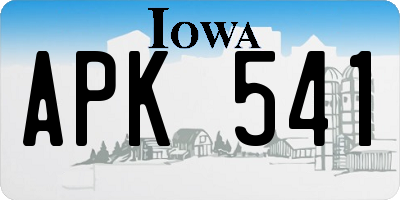 IA license plate APK541
