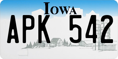 IA license plate APK542
