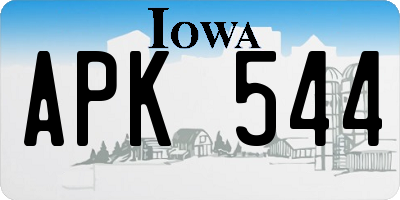 IA license plate APK544