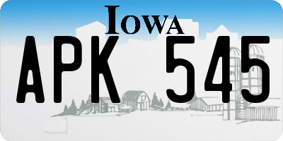 IA license plate APK545