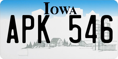 IA license plate APK546