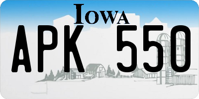 IA license plate APK550