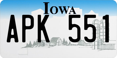 IA license plate APK551