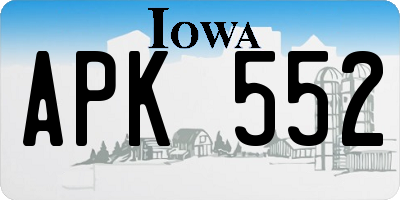 IA license plate APK552