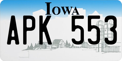 IA license plate APK553