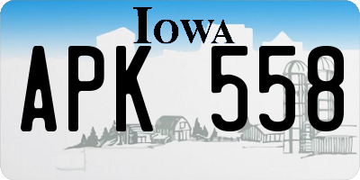 IA license plate APK558