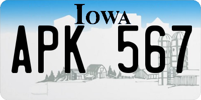 IA license plate APK567