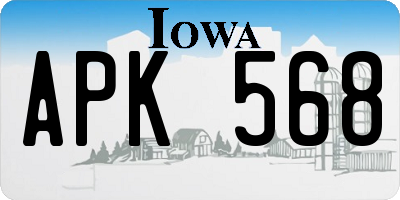 IA license plate APK568