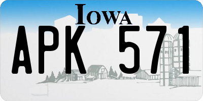 IA license plate APK571