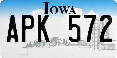 IA license plate APK572