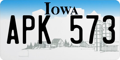 IA license plate APK573