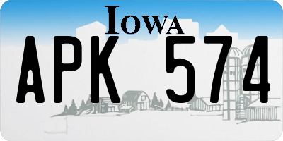 IA license plate APK574