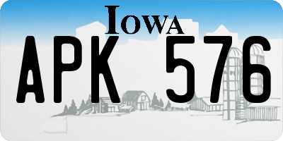 IA license plate APK576