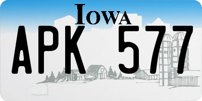 IA license plate APK577