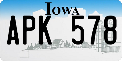 IA license plate APK578