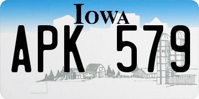 IA license plate APK579