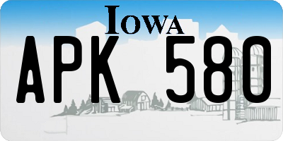 IA license plate APK580