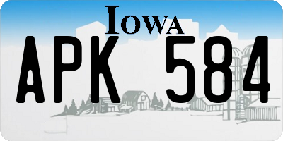 IA license plate APK584