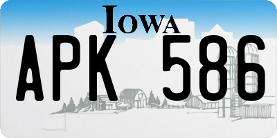 IA license plate APK586