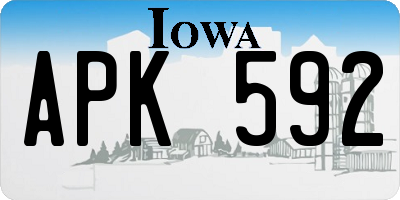 IA license plate APK592