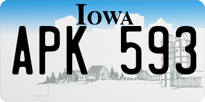 IA license plate APK593