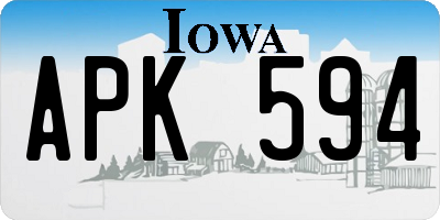 IA license plate APK594