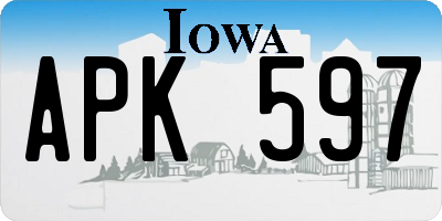 IA license plate APK597