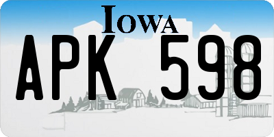 IA license plate APK598