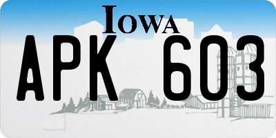 IA license plate APK603