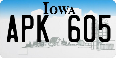 IA license plate APK605