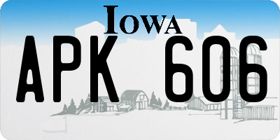 IA license plate APK606