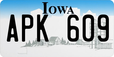 IA license plate APK609