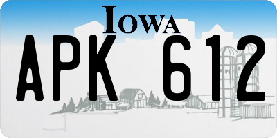 IA license plate APK612