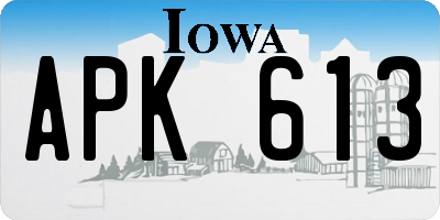 IA license plate APK613