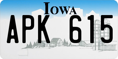 IA license plate APK615