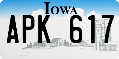 IA license plate APK617