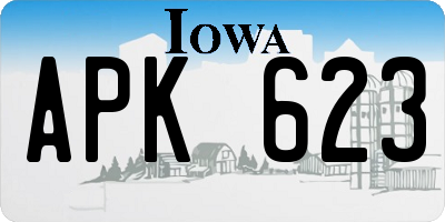 IA license plate APK623