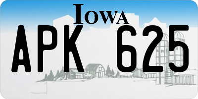 IA license plate APK625