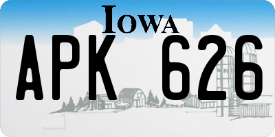 IA license plate APK626