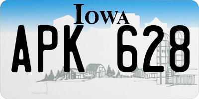 IA license plate APK628