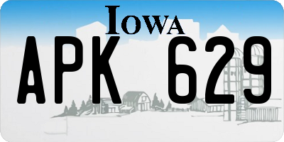 IA license plate APK629