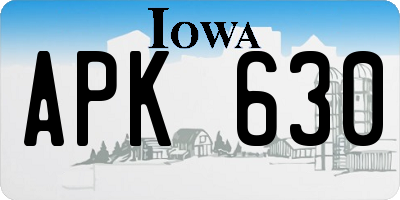 IA license plate APK630