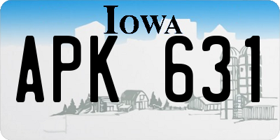 IA license plate APK631