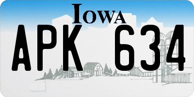 IA license plate APK634